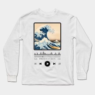 Kanagawa wave soundtrack Long Sleeve T-Shirt